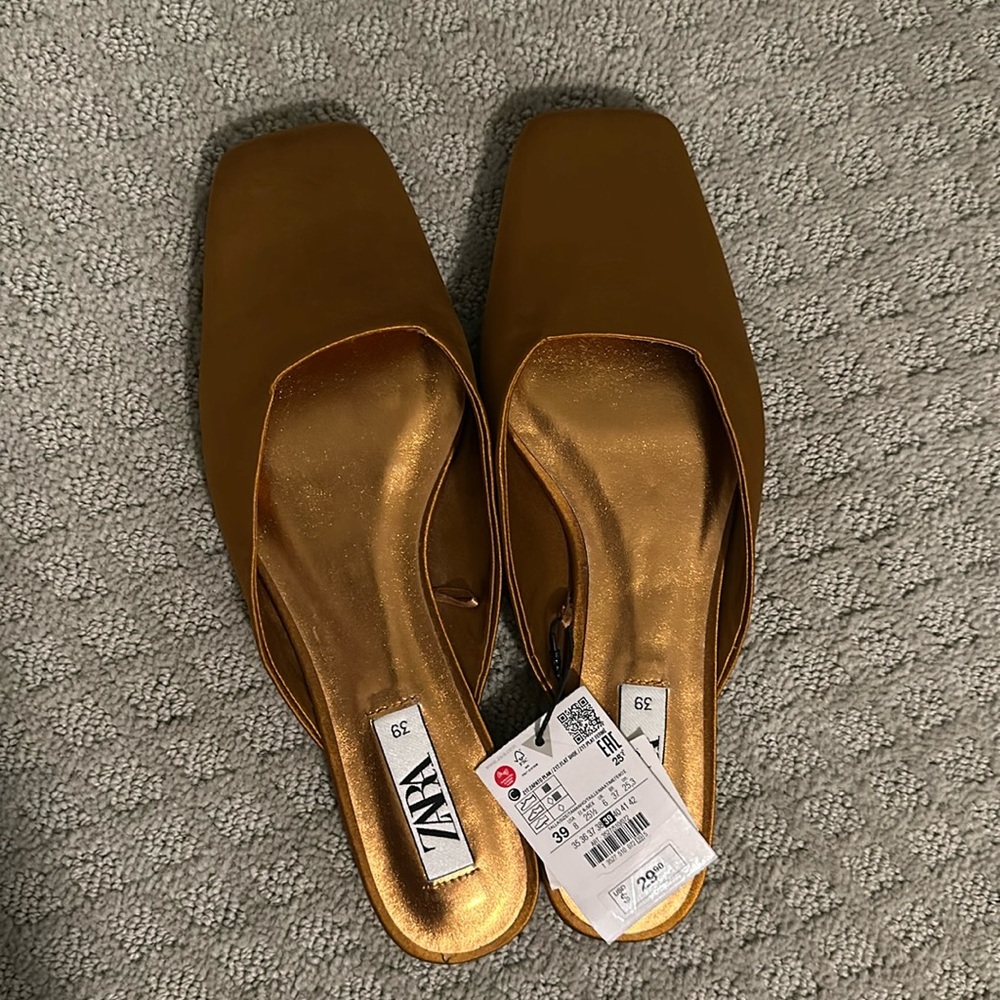 Zara Brown Flats